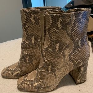 Faux leather booties